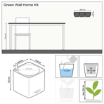   () Lechuza () Green Wall Home Kit Glossy   ()