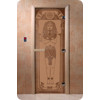 Дверь для сауны DoorWood (Дорвуд) 80x200 Основная серия Египет (бронза матовое) правая