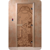 Дверь для сауны DoorWood (Дорвуд) 70x170 Основная серия Жар птица (бронза матовая) правая