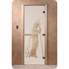 Дверь для сауны DoorWood (Дорвуд) 80x200 Основная серия Рим (сатин) правая