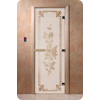 Дверь для сауны DoorWood (Дорвуд) 70x200 Основная серия Розы (сатин) правая