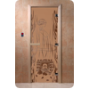 Дверь для сауны DoorWood (Дорвуд) 80x200 Основная серия Волшебный пар (бронза матовая) левая