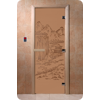 Дверь для сауны DoorWood (Дорвуд) 70x200 Основная серия Китай (бронза матовое) левая