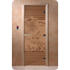 Дверь для сауны DoorWood (Дорвуд) 80x200 Основная серия Япония (бронза матовое) левая