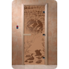 Дверь для сауны DoorWood (Дорвуд) 70x190 Основная серия Лебединое озеро (графит матовое) правая