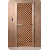 Дверь для сауны DoorWood (Дорвуд) 70x190 Основная серия Мираж (графит матовое) правая