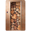 Дверь для сауны DoorWood (Дорвуд) 70x190 Классика Фотопечать A044, правая, коробка хвоя