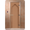 Дверь для сауны DoorWood (Дорвуд) 70x210 Основная серия Арка (бронза матовое), левая