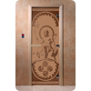 Дверь для сауны DoorWood (Дорвуд) 80x190 Основная серия Посейдон (бронза матовое), правая