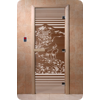 Дверь для сауны DoorWood (Дорвуд) 80x210 Основная серия Япония (бронза), левая