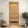 Дверь для турецкой бани DoorWood (Дорвуд) 60x200 АРТ Wood 12 прозрачное, правая