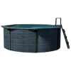 Морозоустойчивый бассейн PoolMagic Rattan круглый 5.5x1.3 м (скиммер, шланги, подложка, тент)