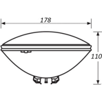  Лампа для прожектора светодиодная Emaux 16 Вт, для LED-NP300-S (цветн.), арт. 8040024