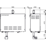   Tylo Steam Commercial 9 3x400V+N, 1/3x230V