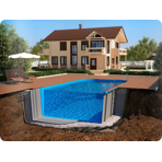  Композитный бассейн Ocean Premium Классик 1038 10x3.8x1.5 м цвет: серебро