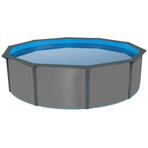 Морозоустойчивый бассейн PoolMagic Anthracite круглый 5.5x1.3 м с лестницей