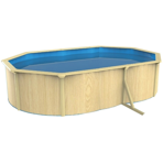 Морозоустойчивый бассейн PoolMagic Wood овальный 6.1x3.6x1.3 м с лестницей