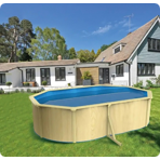  Морозоустойчивый бассейн PoolMagic Wood овальный 6.1x3.6x1.3 м с лестницей